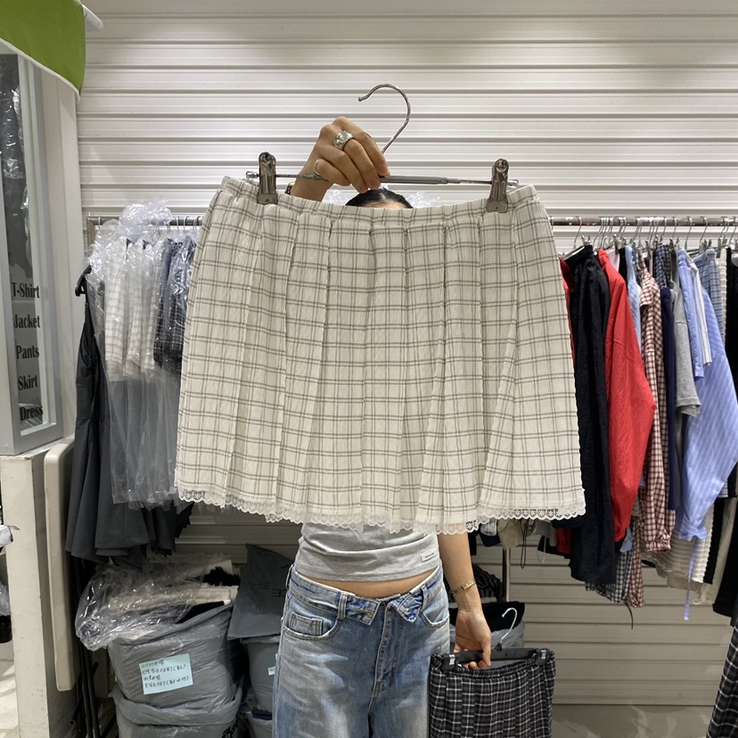 BRICKLANE韓國東大門直郵女裝新品26春夏短裙百褶格子褶裙BRICKLANE短裙圖色1