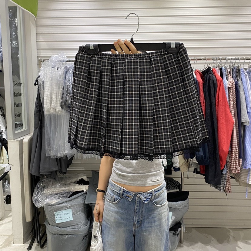 BRICKLANE韓國東大門直郵女裝新品26春夏短裙百褶格子褶裙BRICKLANE短裙圖色2