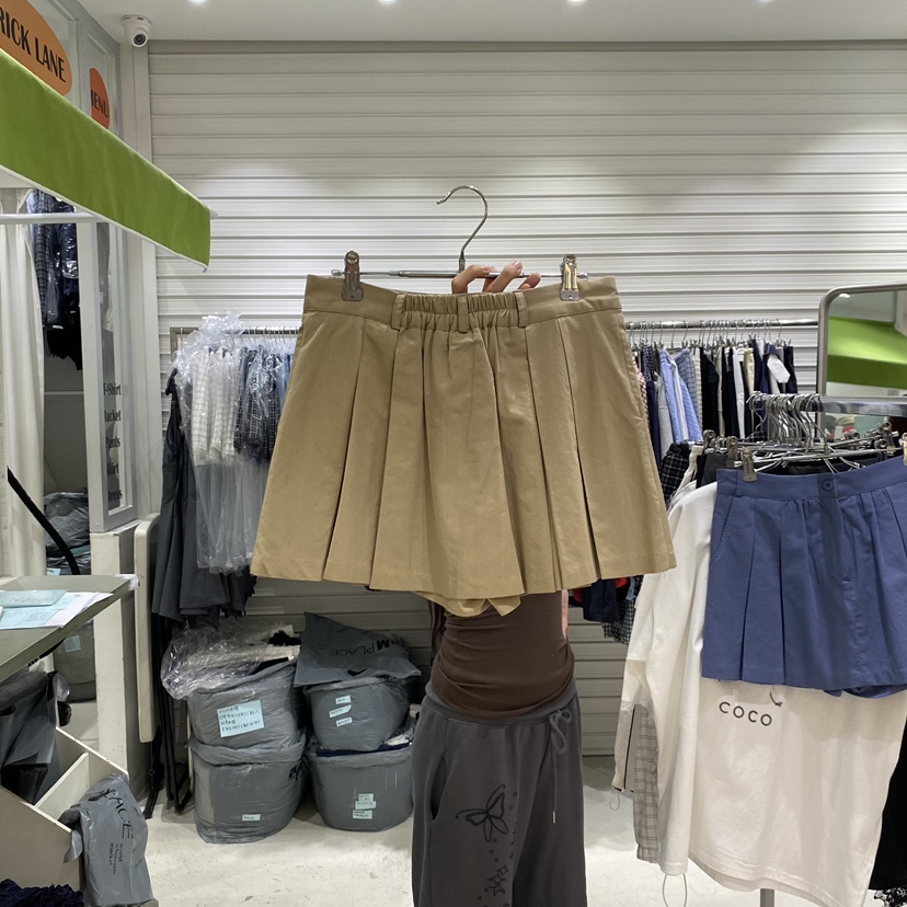 BRICKLANE韓國代購女士新款26春夏人氣熱賣裙褲百褶棉質褶裙BRICKLANE裙褲