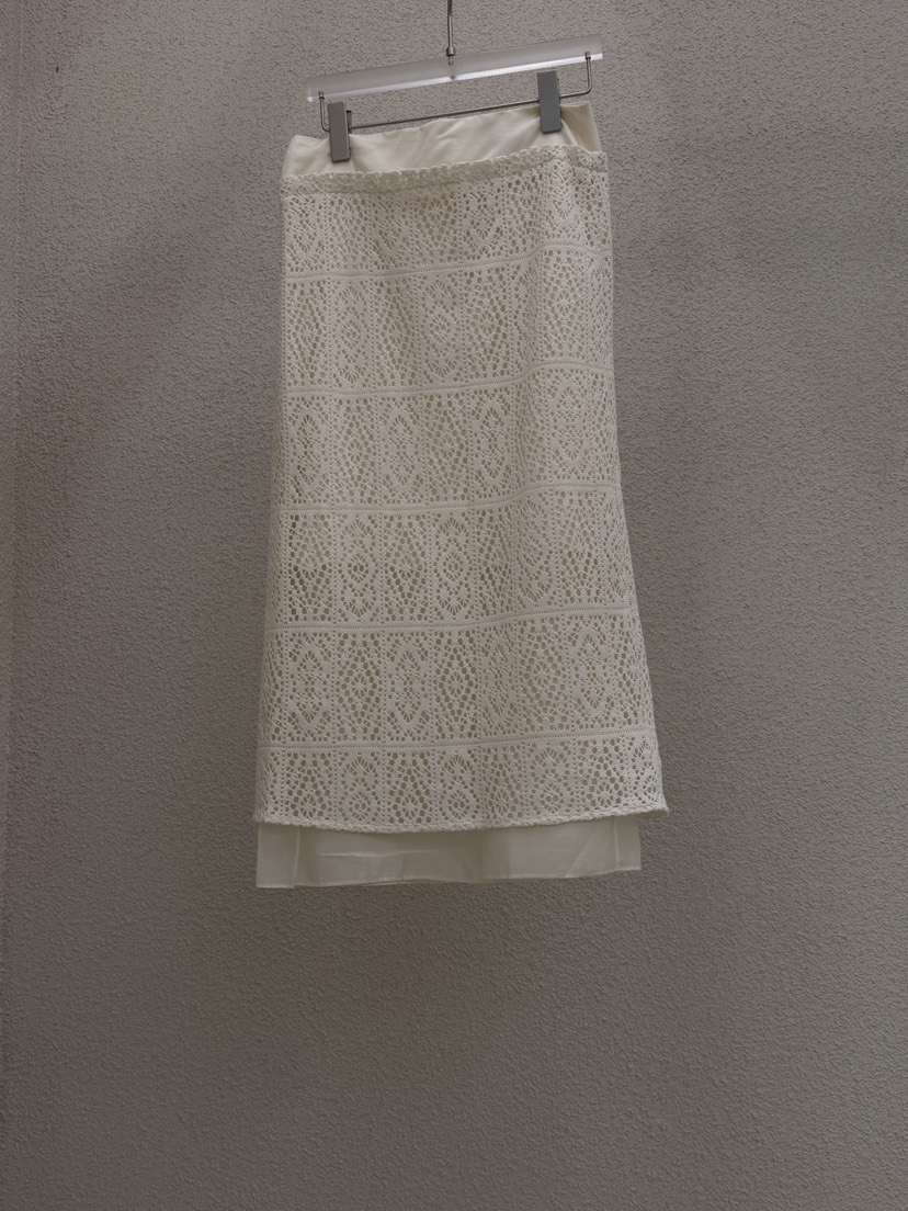 MWE韓國代購女士新款職業時尚休閑26春夏推薦長裙鉤針編織MWE長裙圖色1