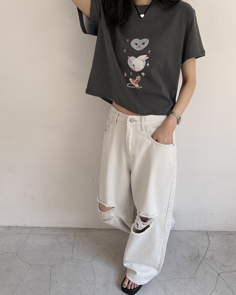 HOWDY/FACT THE NERD韓國直郵實拍女裝新品休閑推薦T恤HOWDY/FACT THE NERDT恤