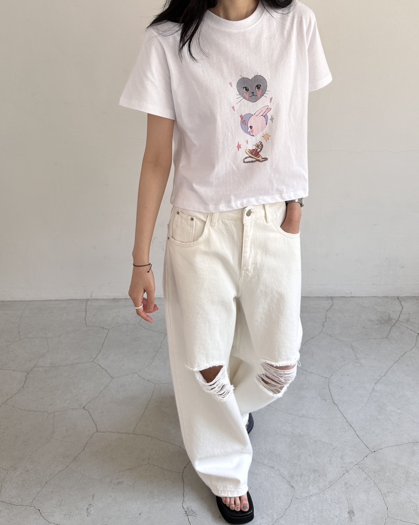 HOWDY/FACT THE NERD韓國直郵實拍女裝新品休閑推薦T恤HOWDY/FACT THE NERDT恤