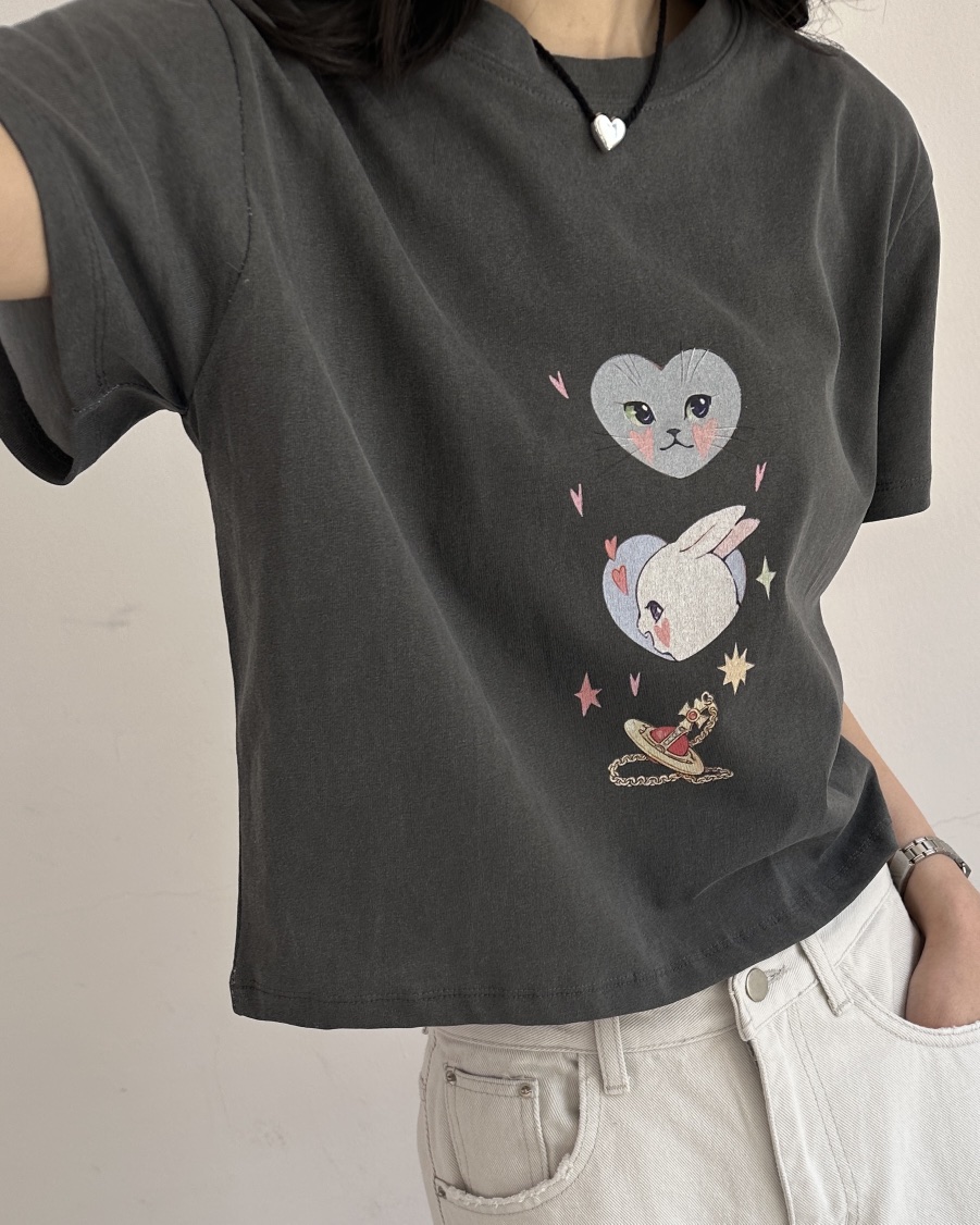 HOWDY/FACT THE NERD韓國直郵實拍女裝新品休閑推薦T恤HOWDY/FACT THE NERDT恤圖色1