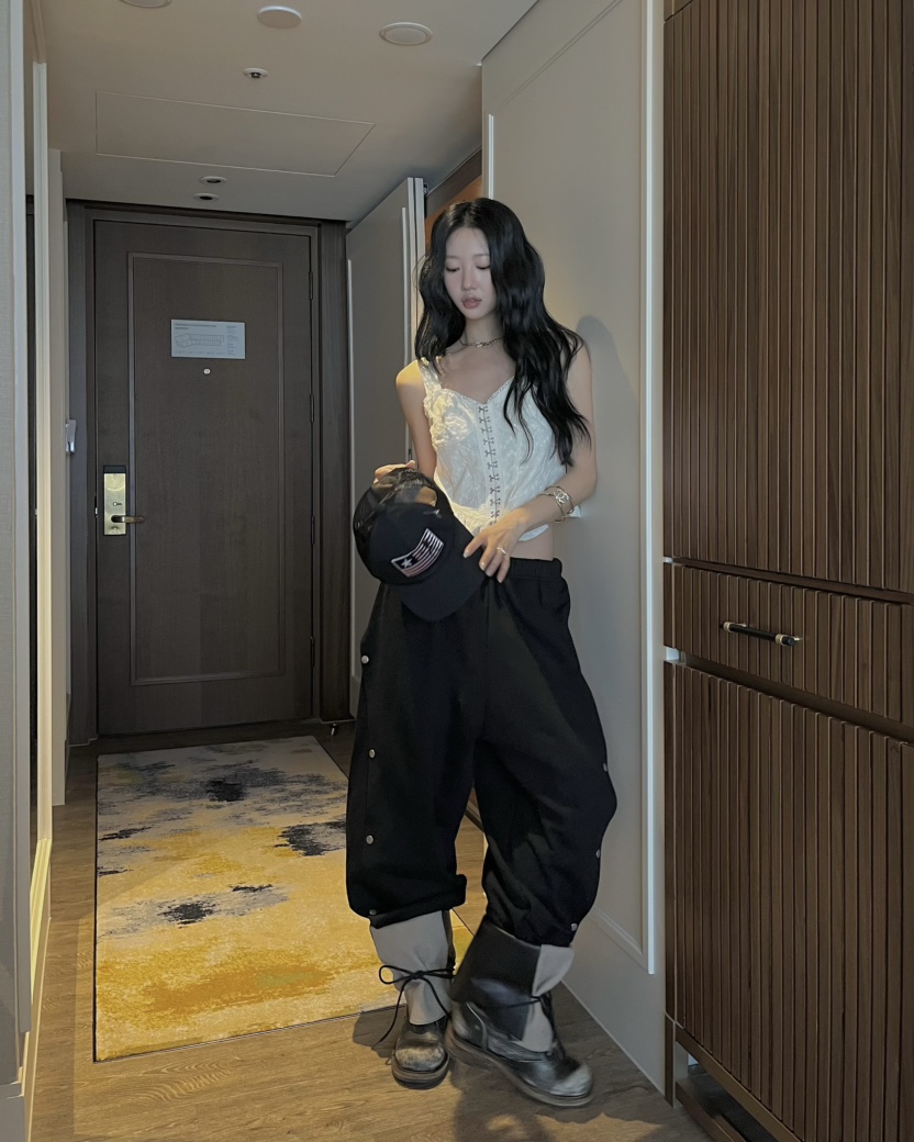 LOVE PULL韓國代購女裝新品推薦時尚26春夏職業吊帶背心LOVE PULL吊帶/背心