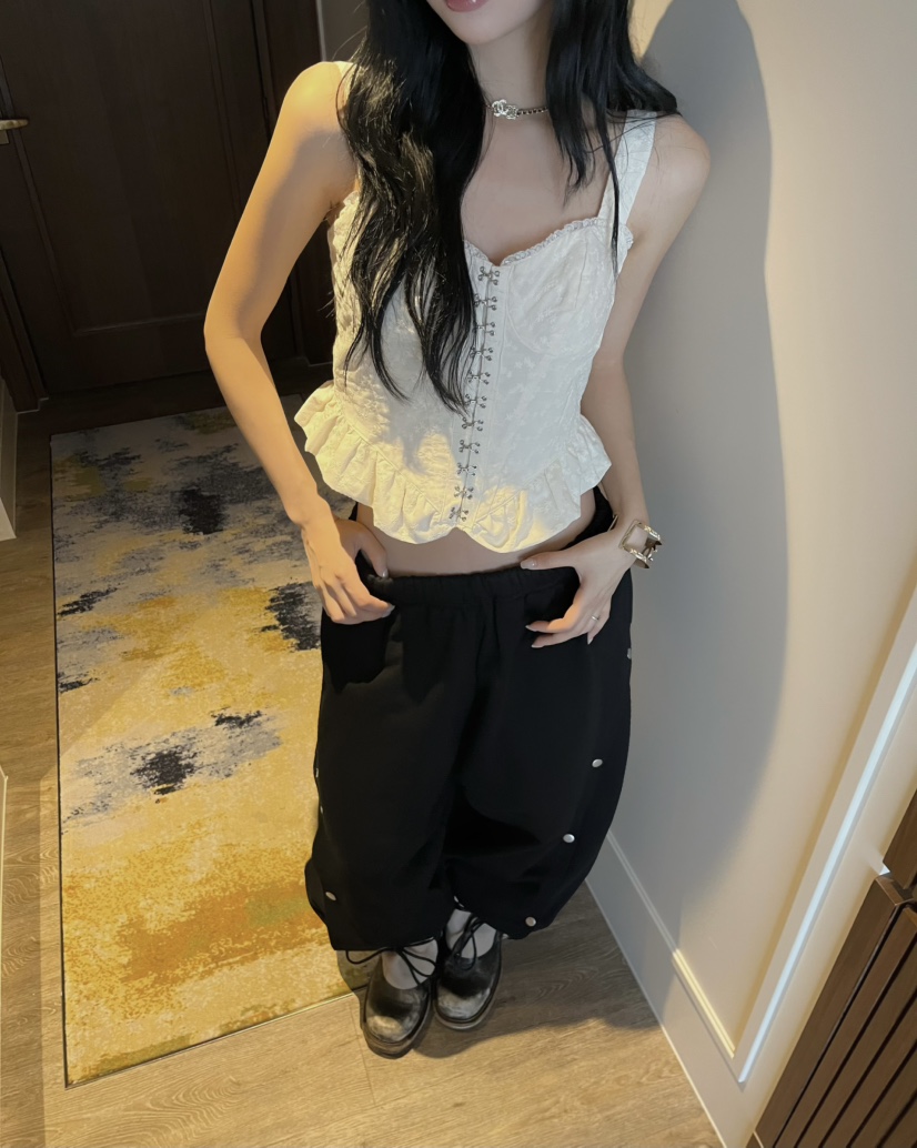 LOVE PULL韓國代購女裝新品推薦時尚26春夏職業吊帶背心LOVE PULL吊帶/背心