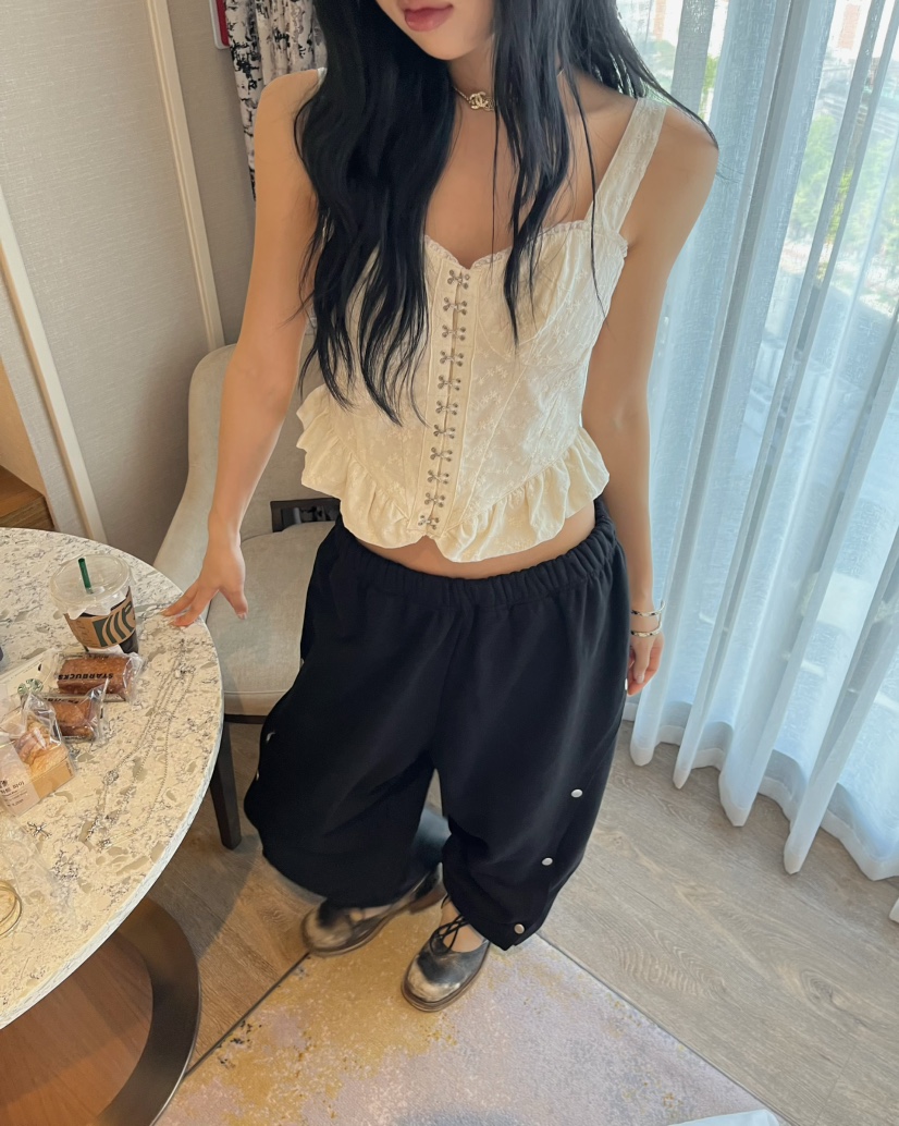 LOVE PULL韓國代購女裝新品推薦時尚26春夏職業吊帶背心LOVE PULL吊帶/背心