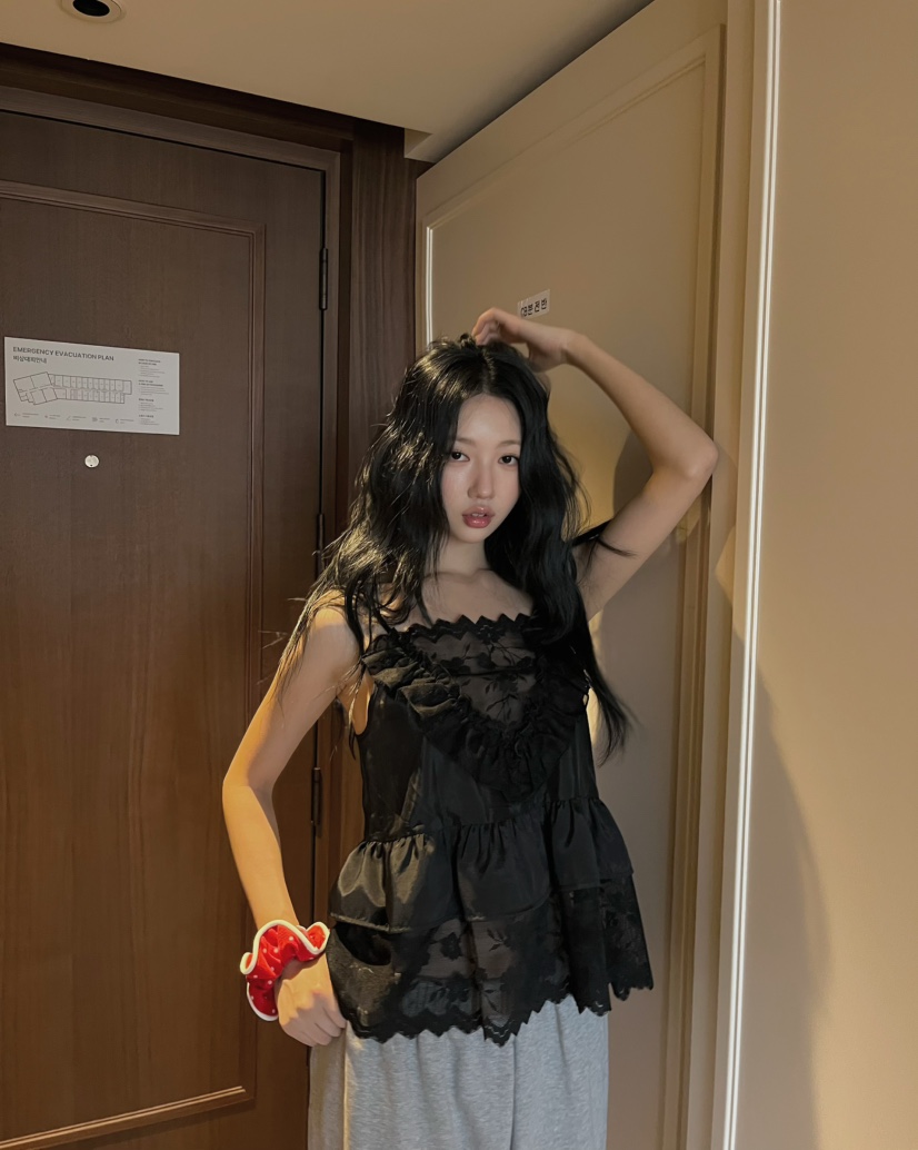 LOVE PULL韓國東大門直郵女裝新品時尚職業26春夏吊帶背心LOVE PULL吊帶/背心