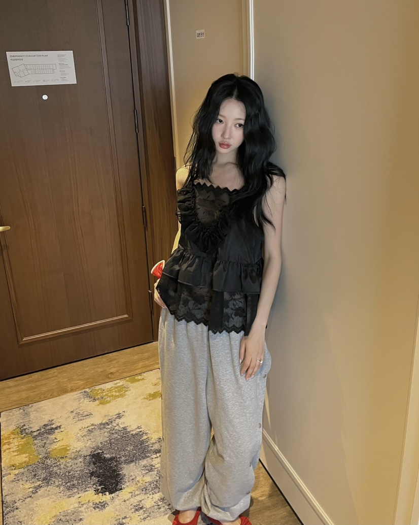 LOVE PULL韓國東大門直郵女裝新品時尚職業26春夏吊帶背心LOVE PULL吊帶/背心