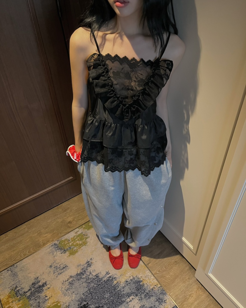 LOVE PULL韓國東大門直郵女裝新品時尚職業26春夏吊帶背心LOVE PULL吊帶/背心