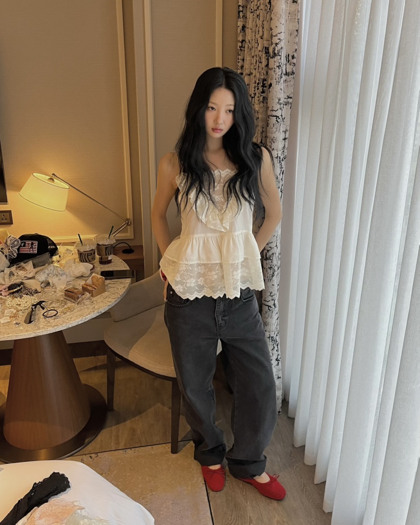 LOVE PULL韓國東大門直郵女裝新品時尚職業26春夏吊帶背心LOVE PULL吊帶/背心