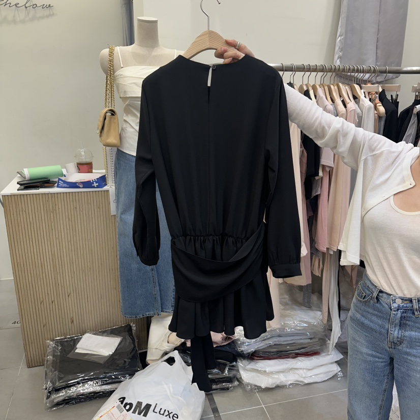 THE LOW韓國代購女士新款熱賣人氣休閑職業推薦時尚連衣裙THE LOW連衣裙