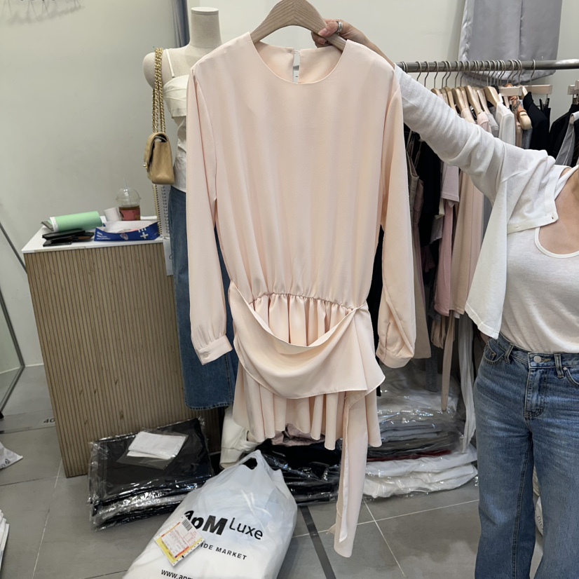 THE LOW韓國代購女士新款熱賣人氣休閑職業推薦時尚連衣裙THE LOW連衣裙圖色1