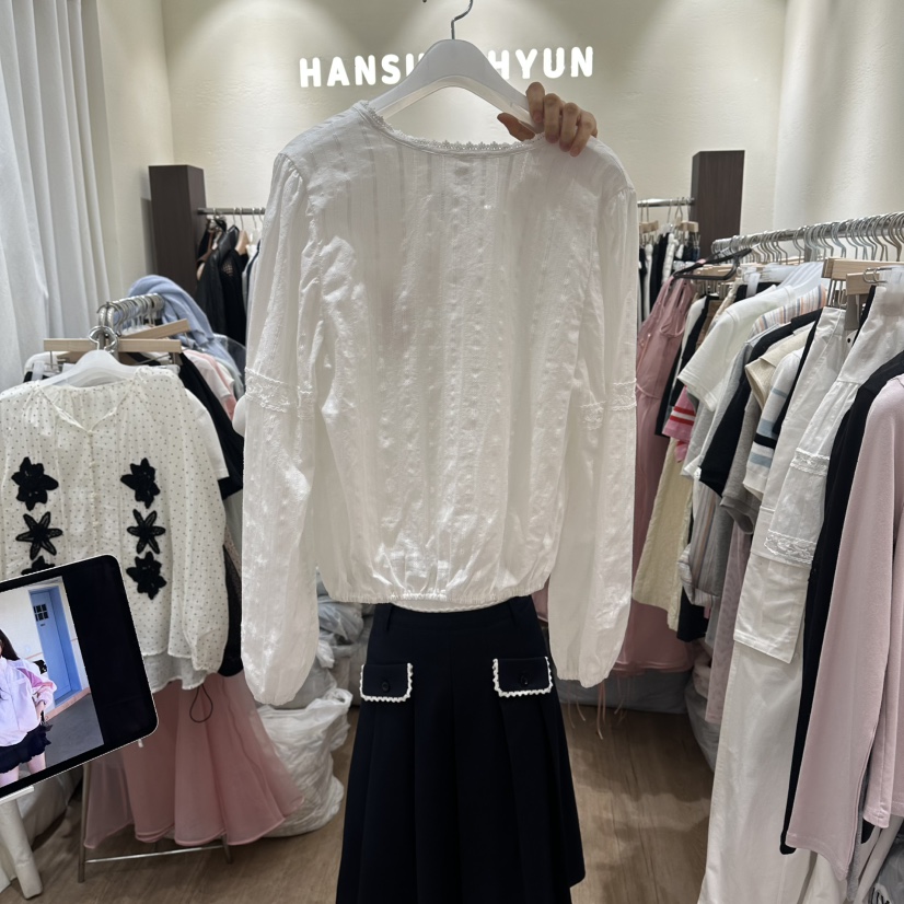 HANSUNGHYUN韓國直郵實拍女裝新款人氣熱賣職業襯衫蕾絲衫HANSUNGHYUN襯衫/蕾絲衫