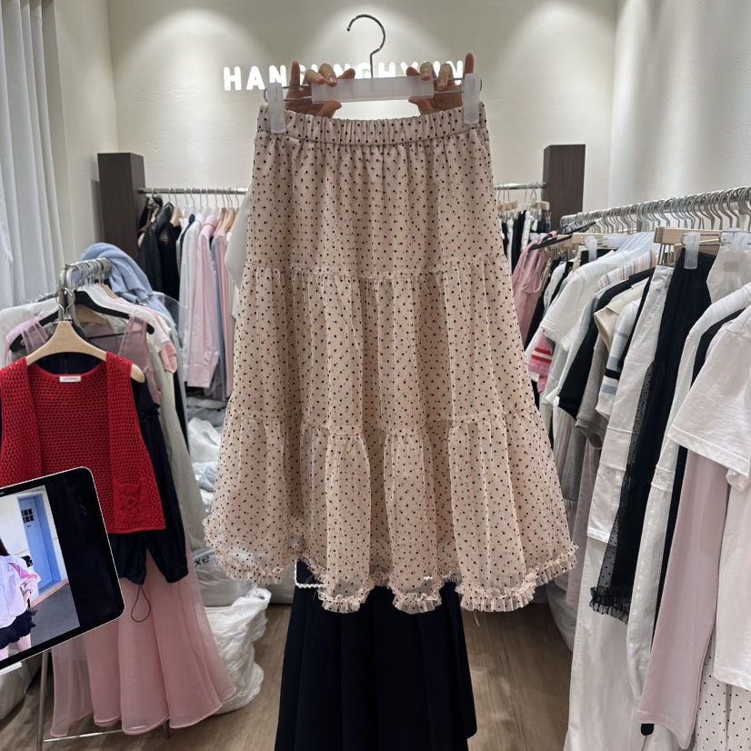 HANSUNGHYUN韓國東大門代購女士新品時尚推薦休閑長裙雪紡HANSUNGHYUN長裙