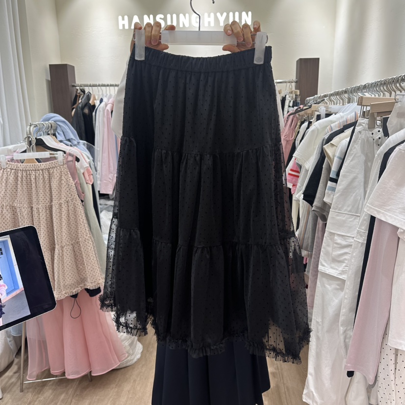 HANSUNGHYUN韓國東大門代購女士新品時尚推薦休閑長裙雪紡HANSUNGHYUN長裙圖色2