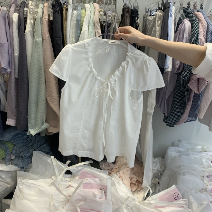 RIVEROOM韓國東大門直郵女士新品時尚26春夏推薦襯衫蕾絲衫RIVEROOM襯衫/蕾絲衫圖色2