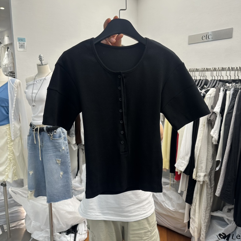 MOANA/ETC韓國直郵女士新款26春夏休閑熱賣時尚推薦T恤棉質MOANA/ETCT恤圖色3