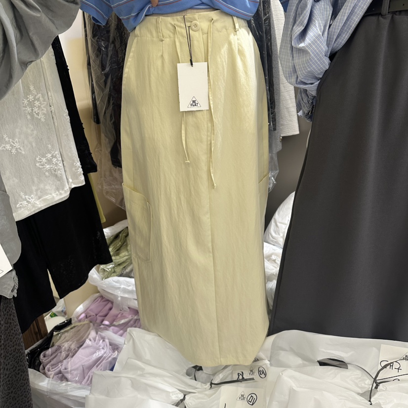 REFLAT韓國東大門直郵女士新款人氣時尚26春夏休閑長裙口袋REFLAT長裙圖色1