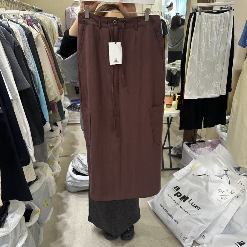 REFLAT韓國東大門直郵女士新款人氣時尚26春夏休閑長裙口袋REFLAT長裙圖色2