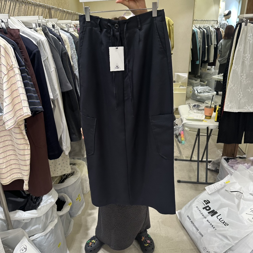 REFLAT韓國東大門直郵女士新款人氣時尚26春夏休閑長裙口袋REFLAT長裙圖色3