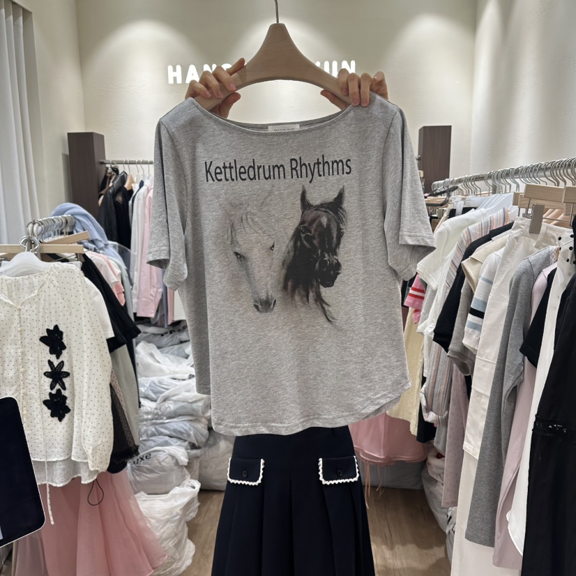 HANSUNGHYUN韓國直郵實拍女士新品休閑推薦熱賣職業26春夏T恤HANSUNGHYUNT恤圖色1