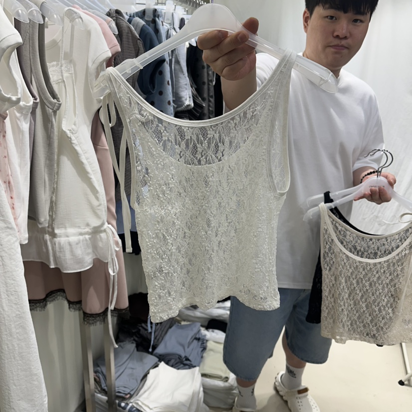 OWNS韓國直郵實拍女士新款休閑推薦時尚26春夏吊帶背心蕾絲OWNS HAUS吊帶/背心