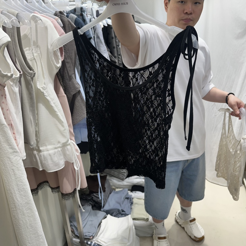 OWNS韓國直郵實拍女士新款休閑推薦時尚26春夏吊帶背心蕾絲OWNS HAUS吊帶/背心圖色3