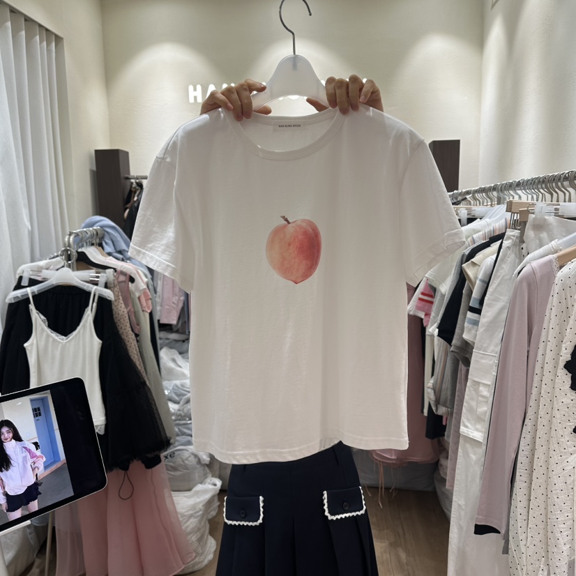 HANSUNGHYUN韓國代購女裝新款26春夏休閑推薦熱賣職業T恤棉HANSUNGHYUNT恤圖色1