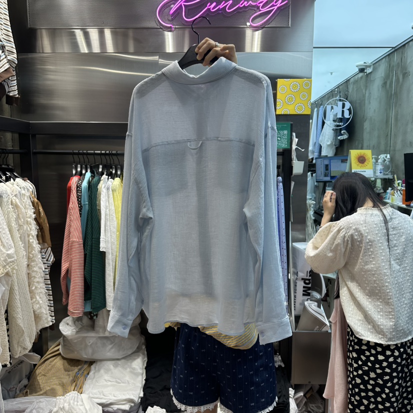 RUNWAY-런웨이韓國直郵實拍女士新款26春夏職業襯衫蕾絲衫RUNWAY襯衫/蕾絲衫