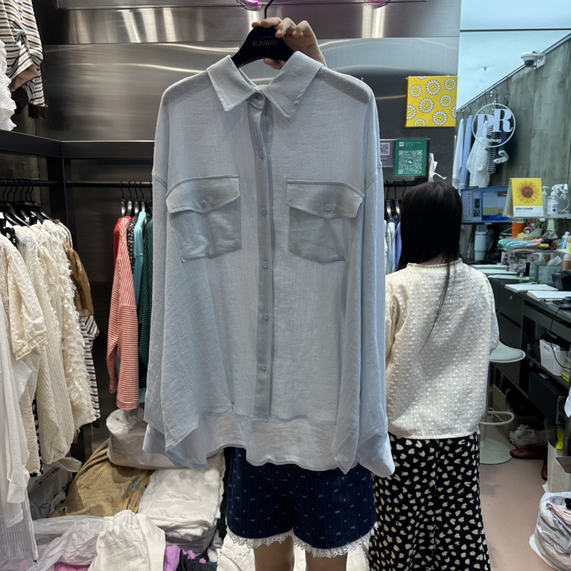 RUNWAY-런웨이韓國直郵實拍女士新款26春夏職業襯衫蕾絲衫RUNWAY襯衫/蕾絲衫圖色2