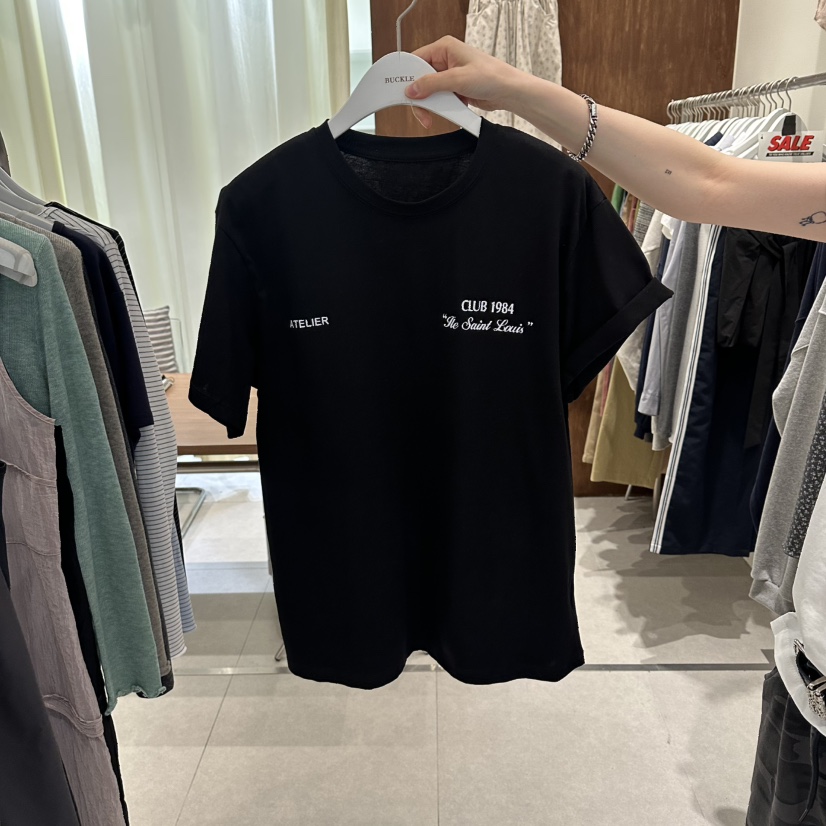 BUCKLE韓國直郵實拍女裝新品推薦熱賣職業26春夏T恤印花寬松BUCKLET恤圖色2