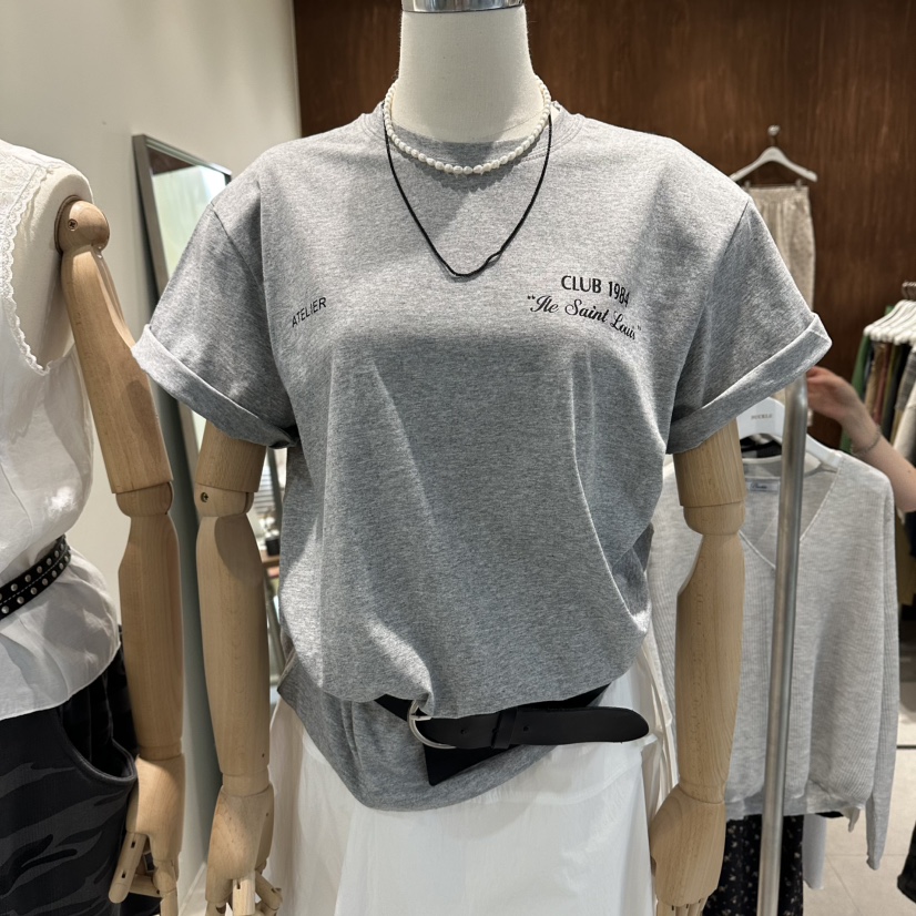 BUCKLE韓國直郵實拍女裝新品推薦熱賣職業26春夏T恤印花寬松BUCKLET恤圖色3