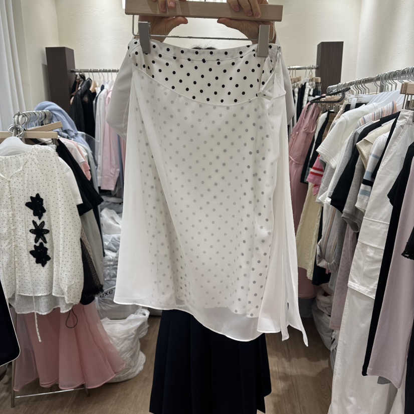 HANSUNGHYUN韓國直郵女裝新品推薦時尚職業半身裙中短裙雪紡HANSUNGHYUN半身裙/中短裙圖色1