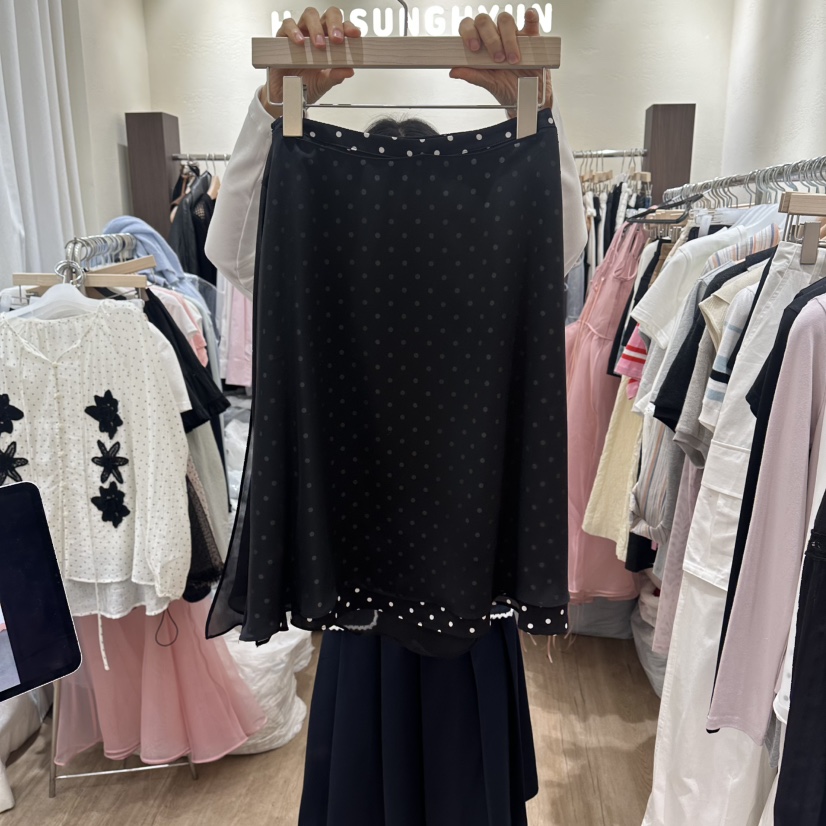 HANSUNGHYUN韓國直郵女裝新品推薦時尚職業半身裙中短裙雪紡HANSUNGHYUN半身裙/中短裙圖色2