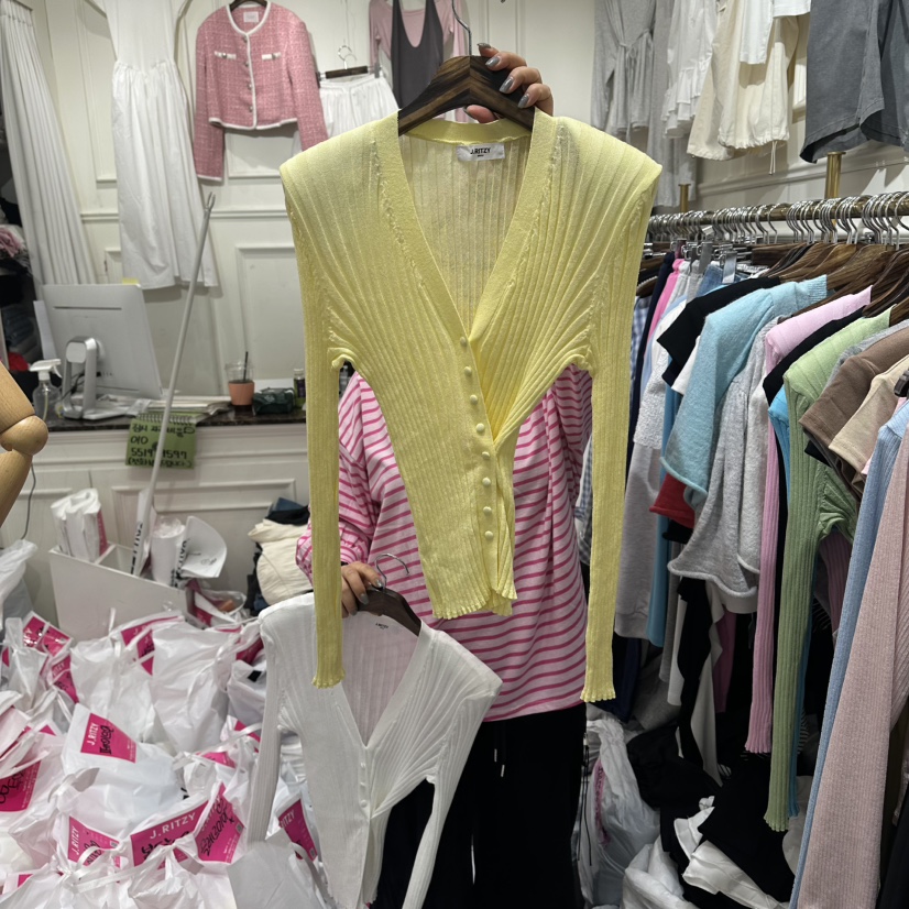 J.RITZY韓國直郵女裝新款職業26春夏推薦休閑針織衫亞麻J.RITZY針織衫圖色2