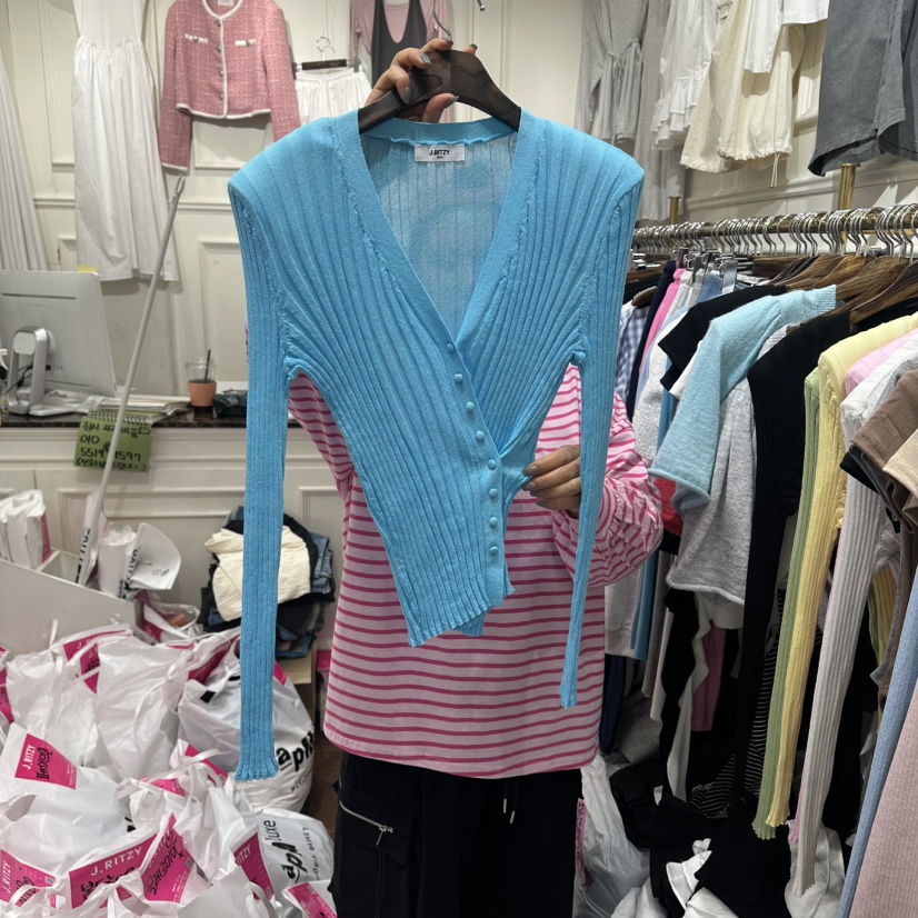 J.RITZY韓國直郵女裝新款職業26春夏推薦休閑針織衫亞麻J.RITZY針織衫圖色5