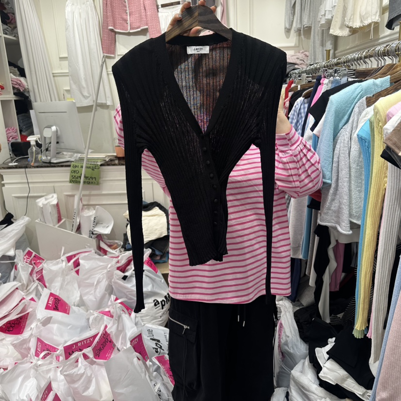 J.RITZY韓國直郵女裝新款職業26春夏推薦休閑針織衫亞麻J.RITZY針織衫圖色6