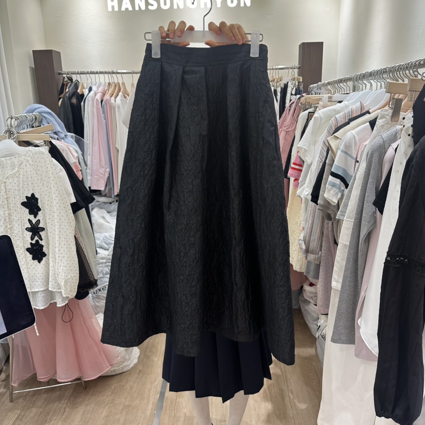 HANSUNGHYUN韓國直郵實拍女裝新款熱賣推薦時尚職業長裙提花HANSUNGHYUN長裙圖色2