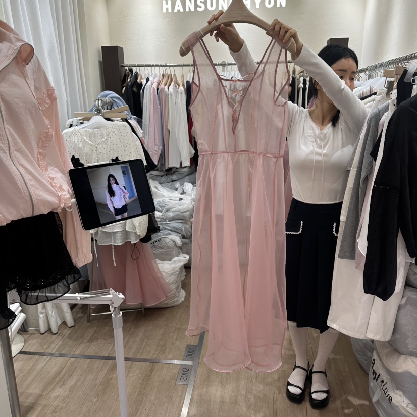 HANSUNGHYUN韓國東大門代購女裝新款職業時尚連衣裙V領緊身HANSUNGHYUN連衣裙