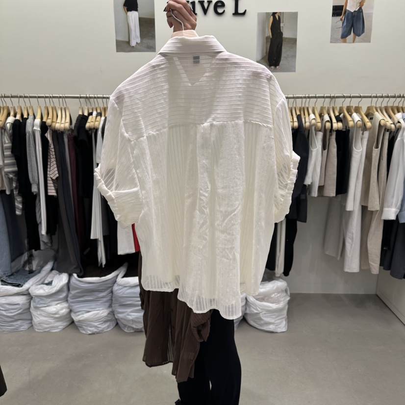 VIVEL韓國東大門直郵女士新款職業26春夏推薦休閑襯衫蕾絲衫VIVEL襯衫/蕾絲衫