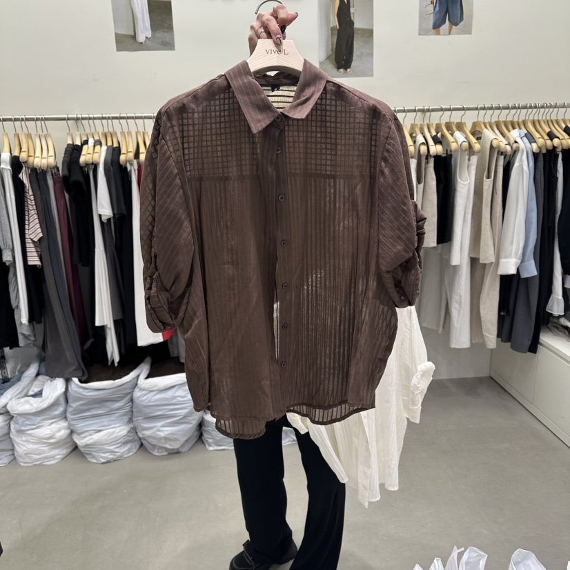 VIVEL韓國東大門直郵女士新款職業26春夏推薦休閑襯衫蕾絲衫VIVEL襯衫/蕾絲衫圖色2