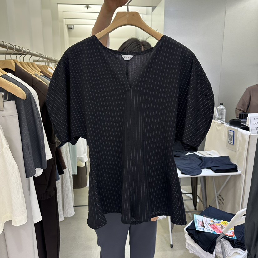 AMON韓國東大門直郵女士新品休閑時尚推薦襯衫蕾絲衫泡泡袖AMON襯衫/蕾絲衫圖色2黑色