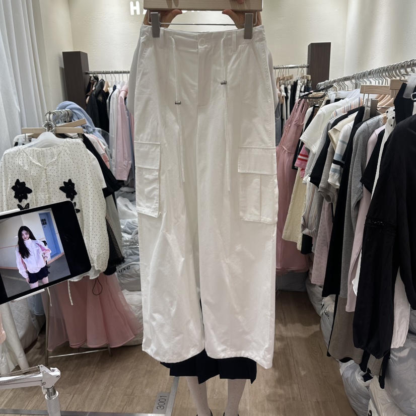 HANSUNGHYUN韓國東大門代購女士新品26春夏休閑褲工裝褲棉質HANSUNGHYUN休閑褲圖色1