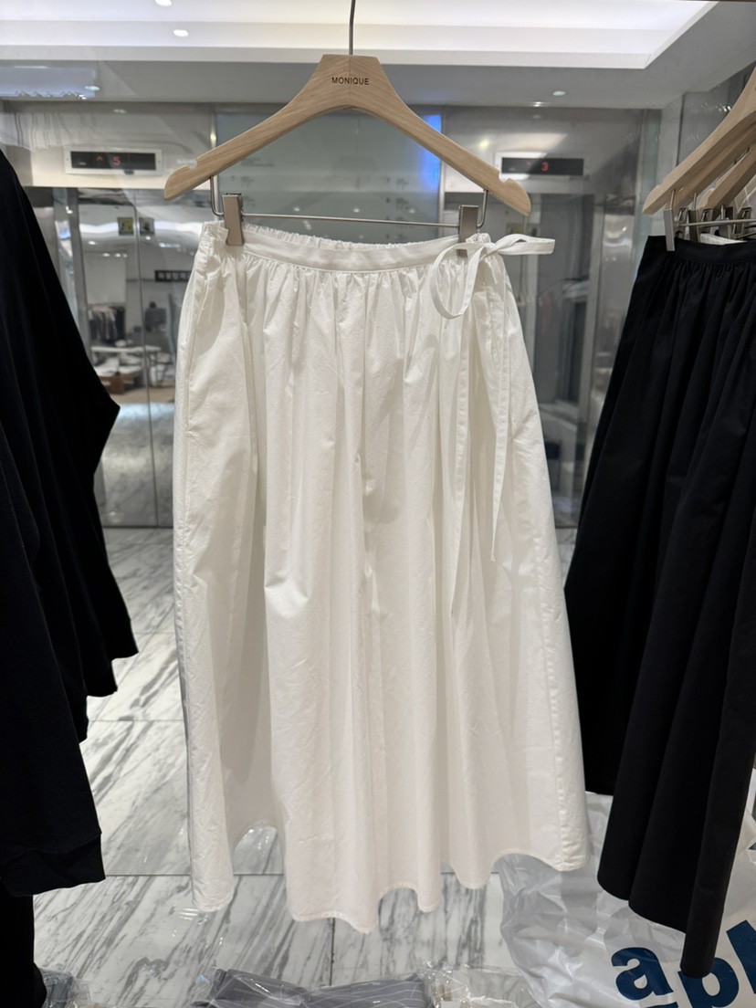 MONIQUE韓國直郵實拍女裝新款26春夏熱賣半身裙中短裙綁帶MONIQUE半身裙/中短裙圖色1