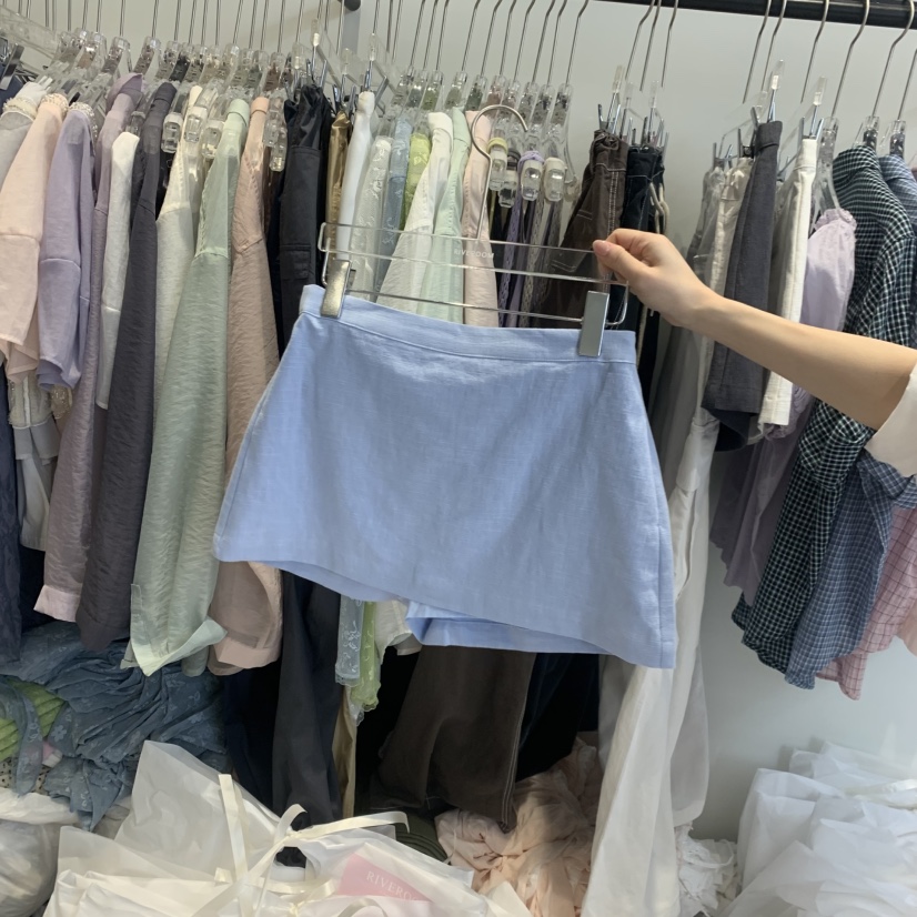 RIVEROOM韓國東大門直郵女士新品推薦時尚26春夏裙褲亞麻RIVEROOM裙褲圖色2