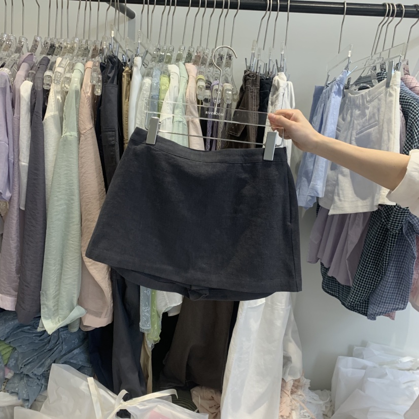 RIVEROOM韓國東大門直郵女士新品推薦時尚26春夏裙褲亞麻RIVEROOM裙褲圖色3