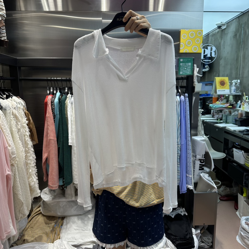 RUNWAY-런웨이韓國代購女士新款休閑人氣26春夏熱賣長袖T恤RUNWAY長袖T恤圖色2