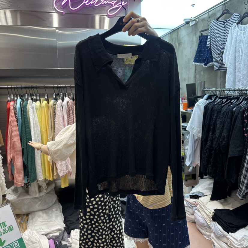 RUNWAY-런웨이韓國代購女士新款休閑人氣26春夏熱賣長袖T恤RUNWAY長袖T恤圖色4