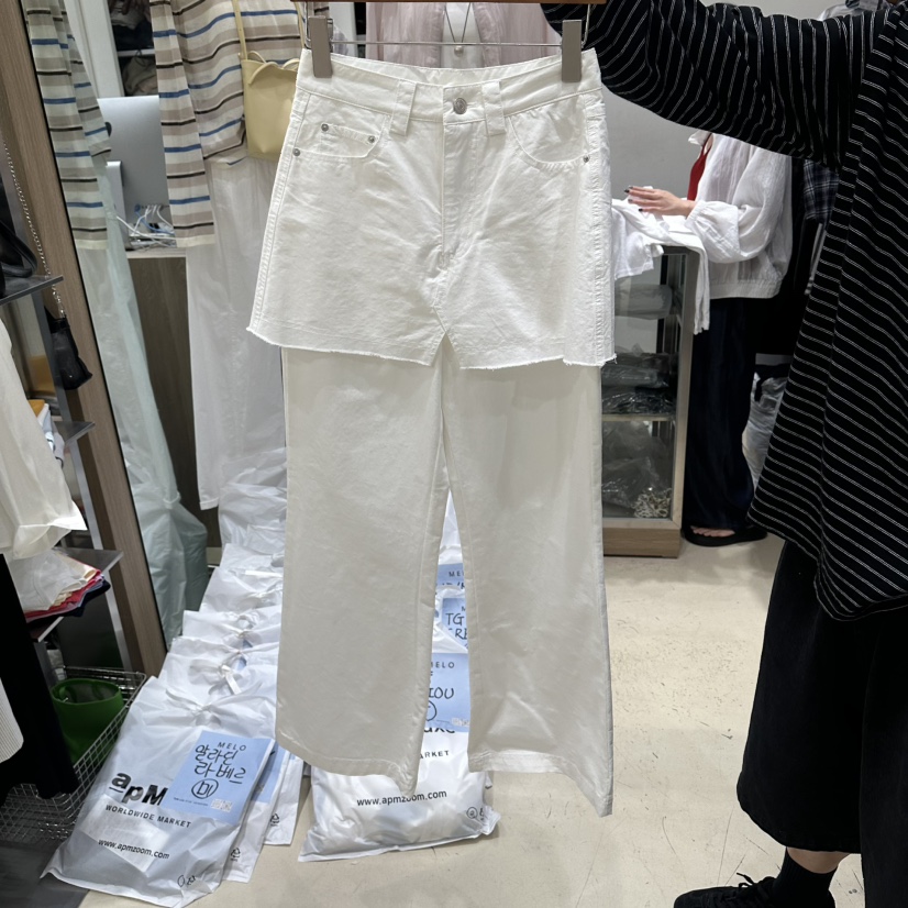 MELO韓國東大門代購女士新品26春夏職業人氣推薦裙褲假兩件MELO裙褲圖色1