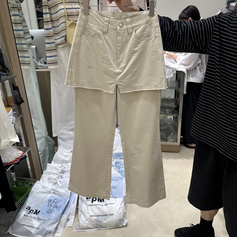 MELO韓國東大門代購女士新品26春夏職業人氣推薦裙褲假兩件MELO裙褲圖色2